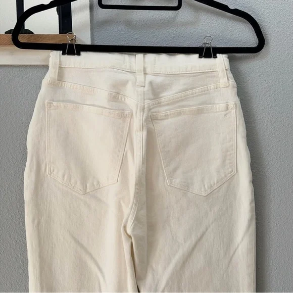 Madewell Women's Straight Leg Cream Jeans “The Mom Jean” - Picture 5 of 11